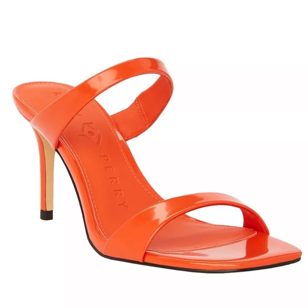 Katy Perry Analia Orange Two Band Stiletto Heel Sandals NWOB Size 8.5
